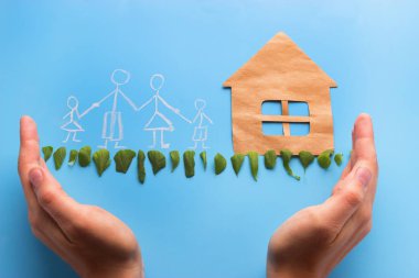 güvenli aile ve ev kavramı