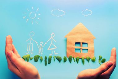 güvenli aile ve ev kavramı