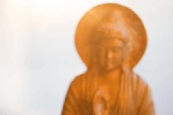 Brons färgade buddha statyett — Stockfoto