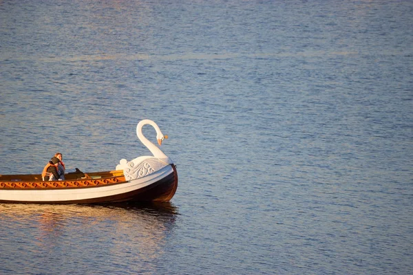 Boat in a shape of a swan — Stock Photo, Image