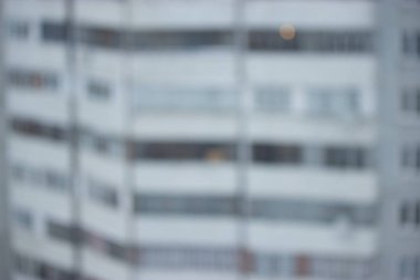 Karanlık görünümü, gri, smogy ve üzgün kış günü