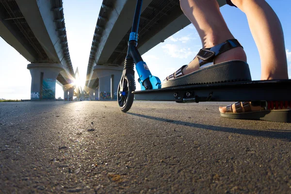 Nahaufnahme des Rollerrades — Stockfoto