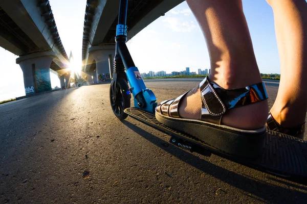 Nahaufnahme des Rollerrades — Stockfoto