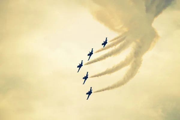 Airplanes in the sky — Stock Photo, Image