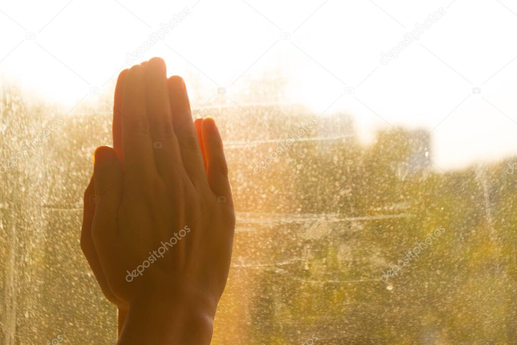 Close up of prayer hands