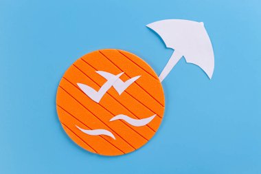 Çizgi film stili plaj şemsiyesi