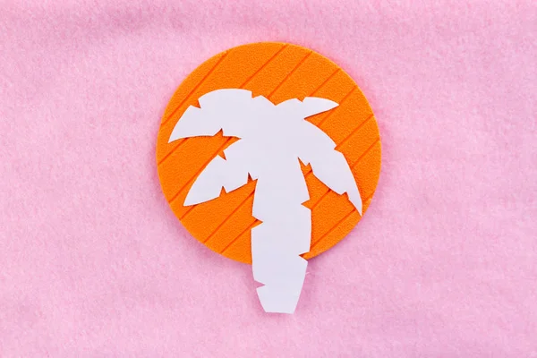 Cartoon styled palm tree