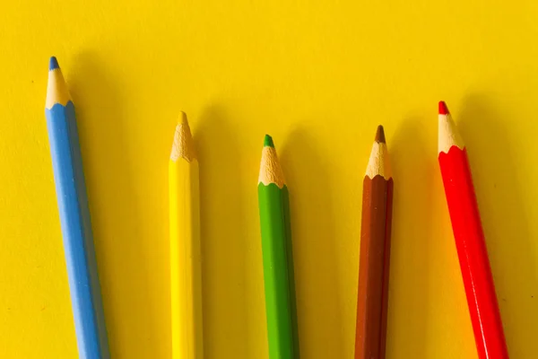 Crayons colorés. Concept scolaire et éducatif — Photo