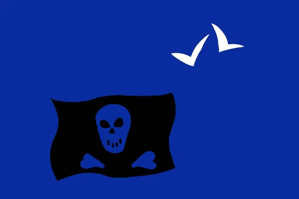 Jolly Roger Imagem Conceito Navio Pirata — Fotografia de Stock