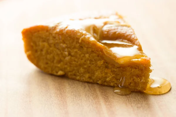 Slice Fresh Baked Pie Honey — Stock Photo, Image