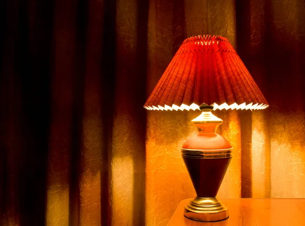 Lámpara Mesa Estilo Retro Hotel — Foto de Stock