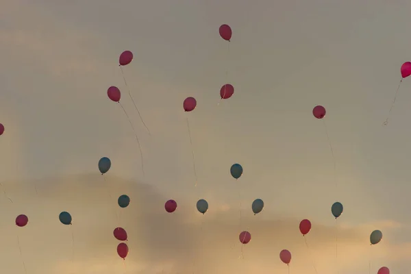 Arka Planda Bir Sürü Balon — Stok fotoğraf