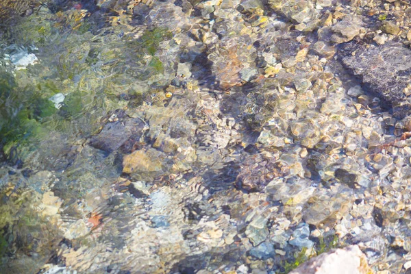 Hintergründe Mit Steinen Unter Wasser Flussgrund — Stockfoto