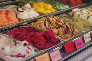 İtalyan gurme gelatto dondurma Dükkanı görünümde