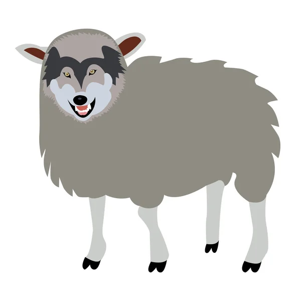 Wolf in sheep clothing concept — ストックベクタ