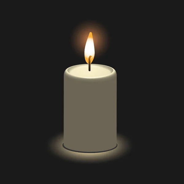 蜡烛在 3d 视图中 — 图库矢量图片
