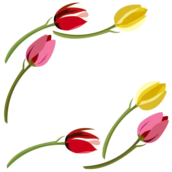Karte Tulpen in Farben — Stockvektor