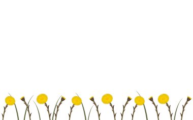 Coltsfoot ilkbaharda duvar kağıdı
