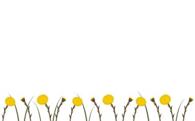 Wallpaper coltsfoot in springtime clipart