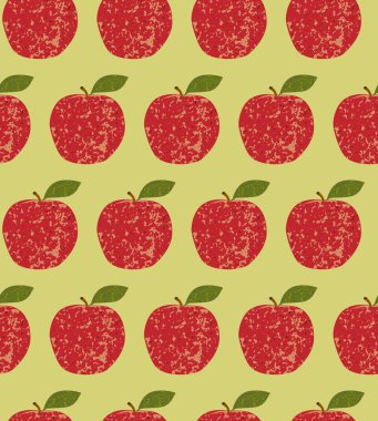 Dikişsiz desen meyve Kırmızı elma