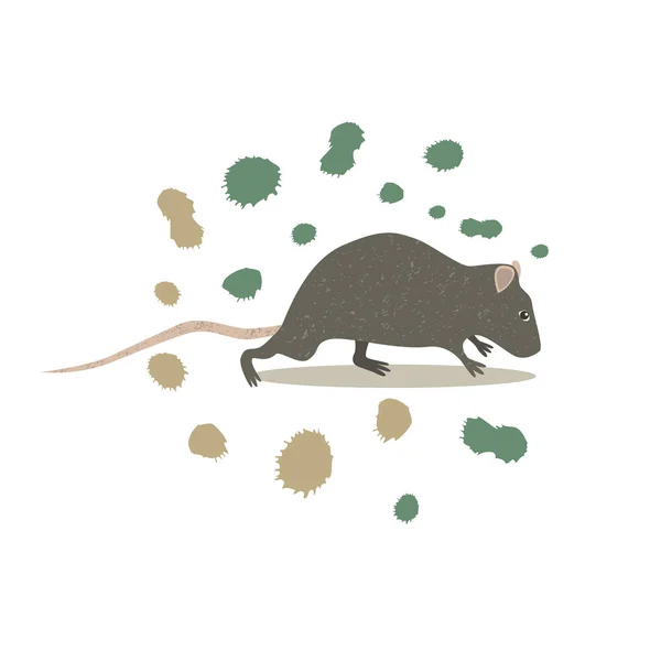 Dierlijke rat glinsterende clip art — Stockvector