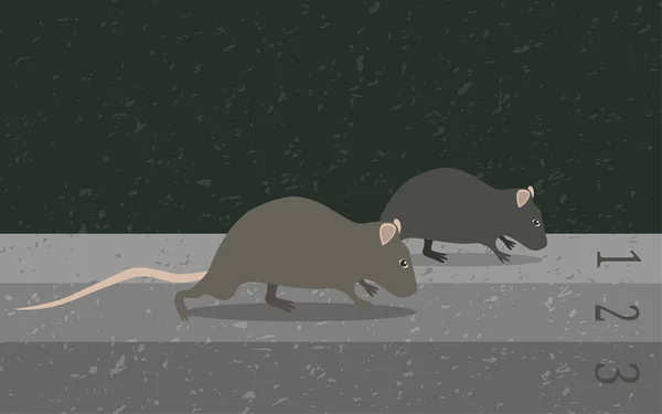 Метафора о крысиной гонке — стоковый вектор