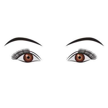 Nesneyi çift izole kahverengi göz