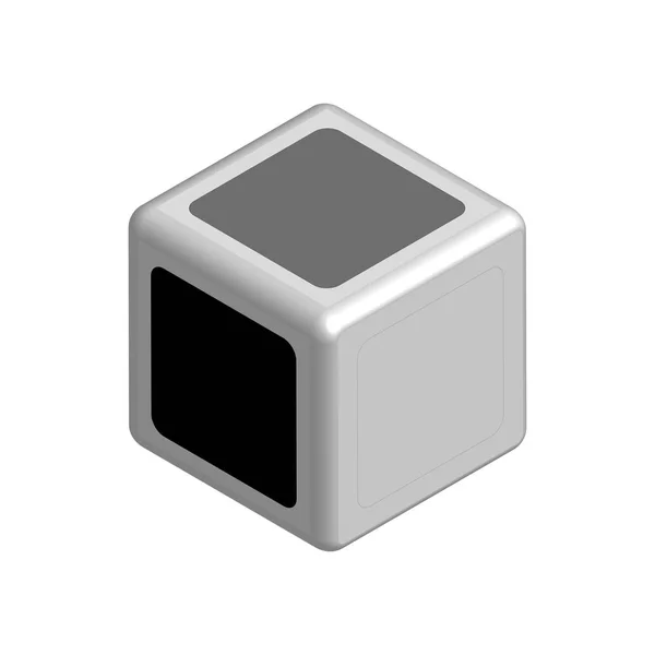 Концепція Dice чорний або білий в 3D — стоковий вектор