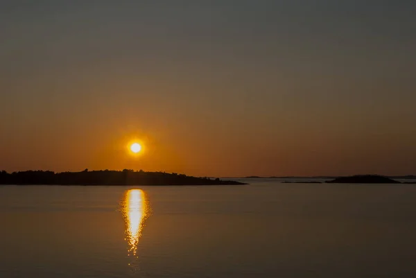 Sunset outside Gothenburg in summer — Stock Photo, Image