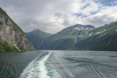 Geiranger fiyort Batı Norveç'te