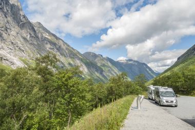 Trollstigen Norveç'te, kamp