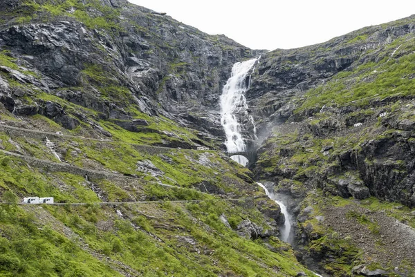 Switchback road Trollstigen in Norvegia — Foto Stock