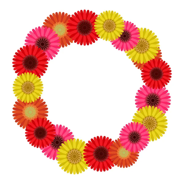 Çerçeve çelenk gerbera çiçekleri