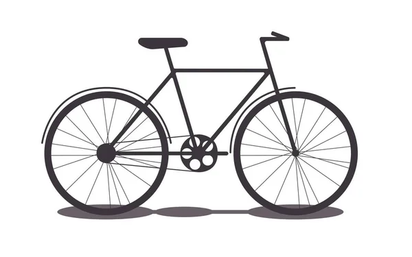 Silhueta de bicicleta de transporte de objetos — Vetor de Stock