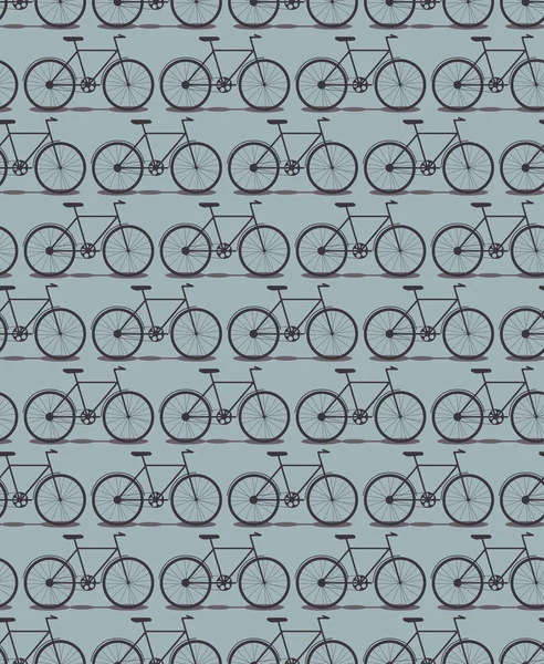 Silhueta de bicicleta padrão sem costura — Vetor de Stock