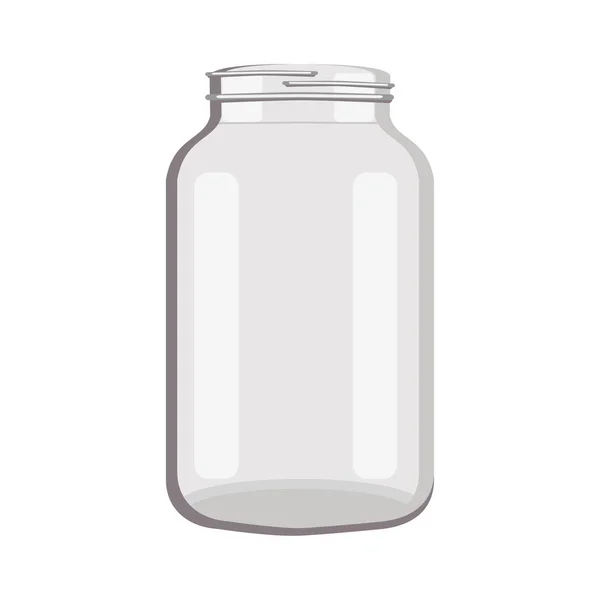 Object glass jar empty — Stock Vector