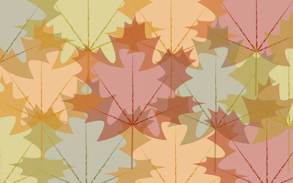 Fondo hojas de otoño transparentes — Archivo Imágenes Vectoriales