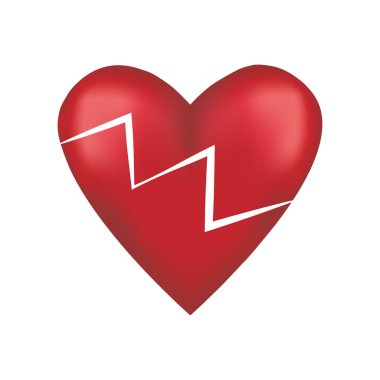 Kırmızı aşk kalp kırık