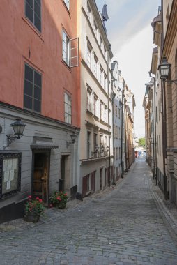 Stockholm 'deki eski bir kasaba.