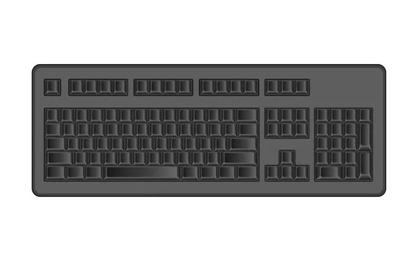 Teclado do computador objeto em branco — Vetor de Stock