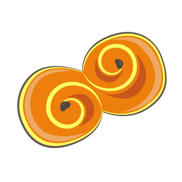 Clip art saffron bun — Stock Vector