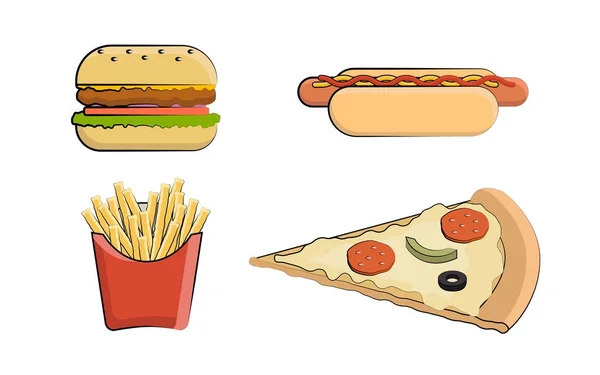 Clip Art Fast Food Vector — Stock Vector