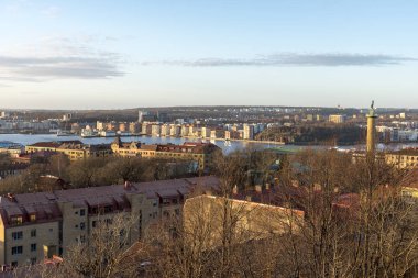 Kış görünümü yukarıdan Gothenburg'da