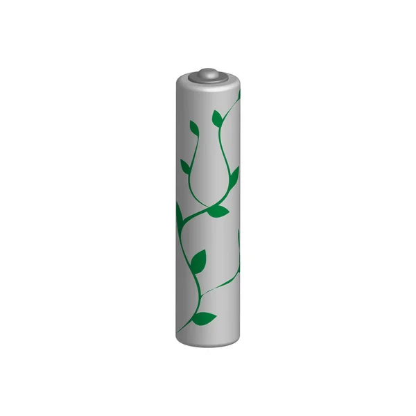 Grön Energi Batterisymbolen Vektor — Stock vektor