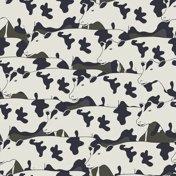 Seamless pattern all cows, vector