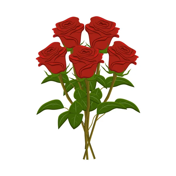 Clip Art Bunch Red Roses Vector — Stock Vector