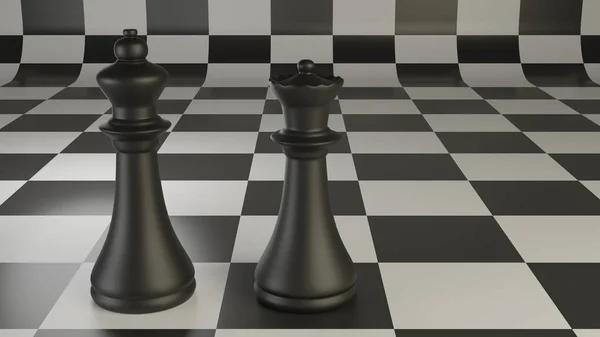 Chess Board Game Rendering — Stock Photo, Image