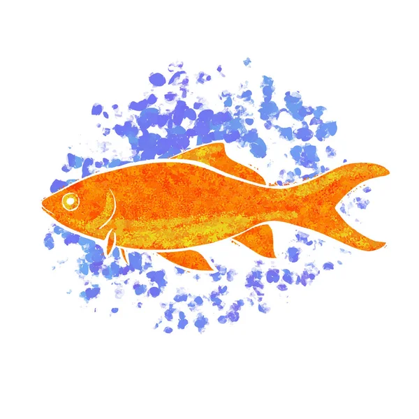 Pesce Rosso Astratto Arancione Vettore — Vettoriale Stock