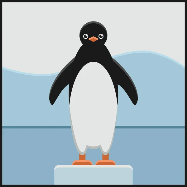 Pingouin Iceberg Fusion Vecteur — Image vectorielle