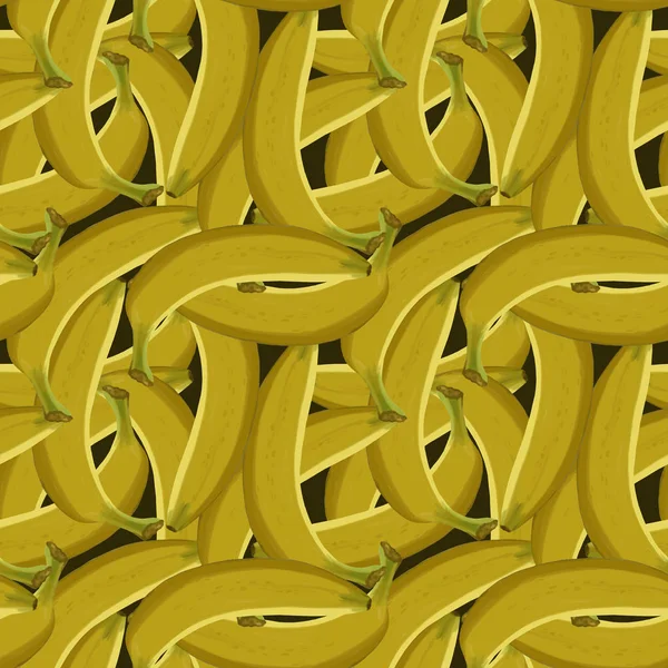 Modèle Sans Couture Tous Les Fruits Banane Vecteur — Image vectorielle